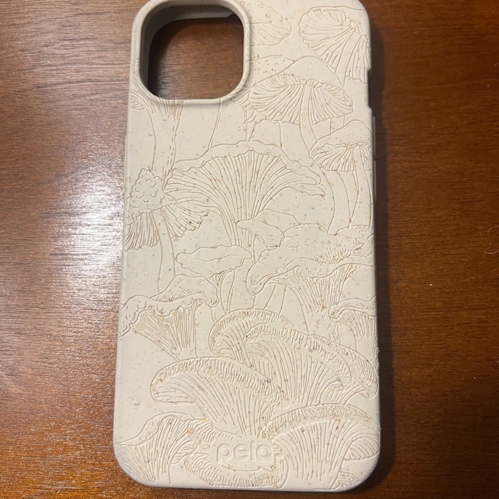 Pela Cream iPhone 14 Case with Mushroom Design